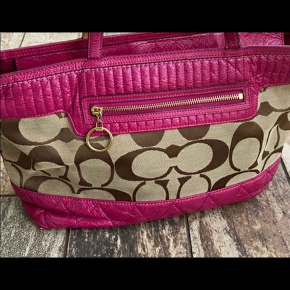 COACH Poppy Signature tote Quilted leather 18676 - Picture 8 of 9